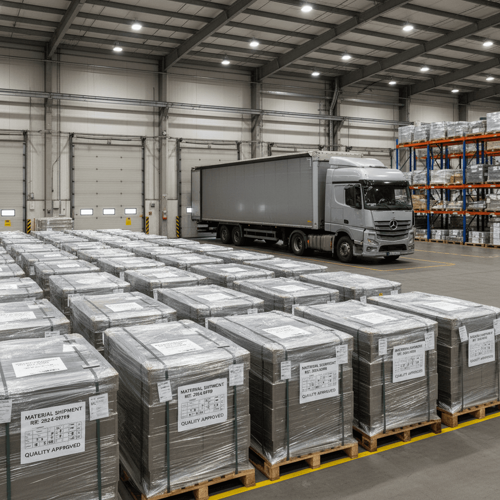 Prepared shipment ready for delivery