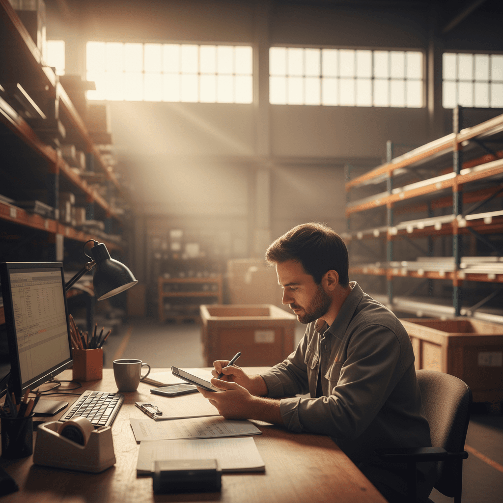 Warehouse coordinator managing order fulfillment and delivery logistics